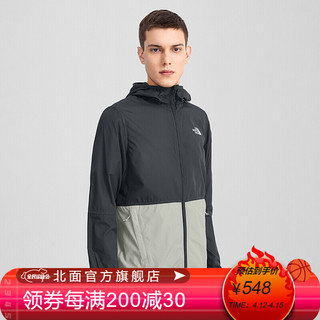 TheNorthFace北面防风夹克男户外舒适防泼水上新4NEF 24R/深灰/浅灰 S