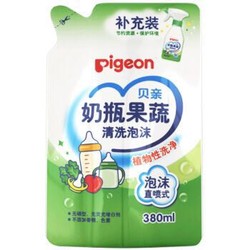 Pigeon 贝亲 奶瓶果蔬清洗剂  泡沫型  补充装 380ml MA102