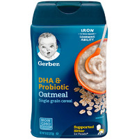 Gerber 嘉宝 嘉宝（Gerber）DHA益生菌燕麦米粉 1段 227g/罐装 辅食添加初期以上 原装进口 6个月以上