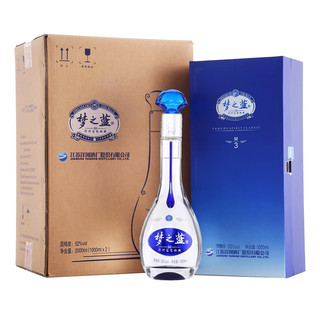 洋河（YangHe）蓝色经典梦之蓝M3 52度1000ml*2瓶（内含2个礼袋）浓香型白酒（新老包装随机发货）