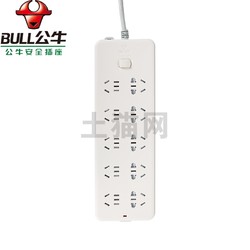 BULL 公牛 接线板插座 单开关 插板 超功率保护类-(GN-218)/1个