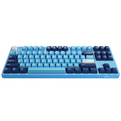 Akko 艾酷 3087DS 天空之境 87键 有线机械键盘 蓝色 ttc金粉轴 无光