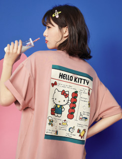 LEDIN 乐町 x Hello Kitty联名 CWDAB2F39 女士短袖T恤