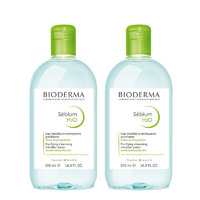 BIODERMA 贝德玛 卸妆水绿水双瓶装500ml*2 (控油调理卸妆液 油痘肌适用)法国进口
