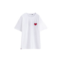 TOYOUTH 初语 Keith Haring联名系列 男女款短袖T恤 KH8120131139 白色 XXL