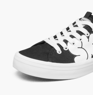 SKECHERS 斯凯奇 STREET系列 Jeremyville联名款 女子运动帆布鞋 66666301-BKW 黑色/白色 37