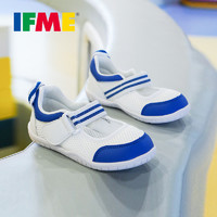 IFME 日本机能童鞋魔术贴幼儿园透气小白鞋春夏网面新款4-7岁室内鞋SC-0003