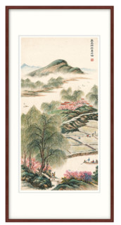 橙舍 贝聿玿山水画客厅挂画现代简约墙壁画大气沙发背景墙国画中堂画