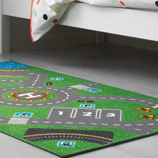 IKEA 宜家 STORABO 斯多博 儿童益智地毯 绿色 75*133cm