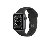 Apple 苹果 Watch Series 6 GPS+蜂窝网络 智能手表 44mm 黑色 黑色 橡胶(GPS、血氧)