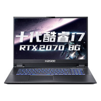 Hasee 神舟 战神G9-CU7PS 17.3英寸 黑色(酷睿i7-10750H、RTX2070 8G、16GB、512GB SSD、1080P、IPS、144Hz、CPB5S)