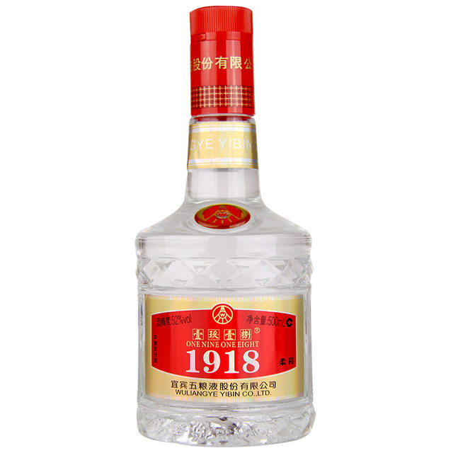 WULIANGYE 五粮液1918 柔和52%vol 浓香型白酒500ml 单瓶装【报价