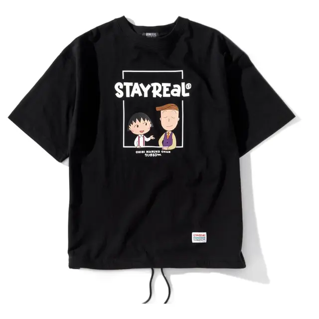 STAYREAL 樱桃小丸子联名系列 男女款抽绳短袖T恤 TC21011