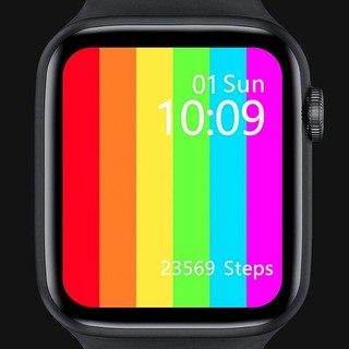 OLOEY 华强北 Watch6 智能手表 44mm 黑色合金表盘 黑色硅胶表带 (GPS、ECG)