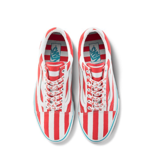 VANS 范斯 CLASSICS经典系列 WHERE’S WALDO联名款 中性运动帆布鞋 VN0A3WKT3UV 红色/白色 42