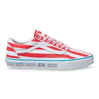 VANS 范斯 CLASSICS经典系列 WHERE’S WALDO联名款 中性运动帆布鞋 VN0A3WKT3UV 红色/白色 42