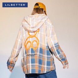 LILBETTER 小熊衬衫男秋季渐变色寸衫情侣长袖衬衣潮牌港风男士上衣