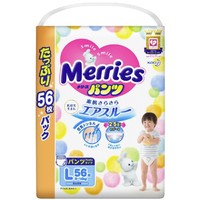 有券的上：Merries 妙而舒 婴儿拉拉裤 L56片