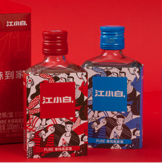 江小白 2021新年限定版 语录表达瓶 40%vol+52%vol 清香型白酒 100ml*12瓶 整箱装