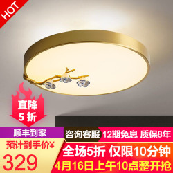 新中式全铜吸顶灯 大气简约客厅厨房吸顶灯