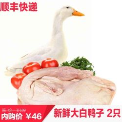 散养新鲜大白鸭 净重2斤*2只