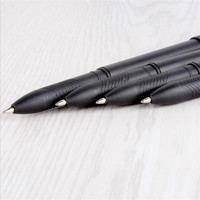 pensing pensing/黑色中性笔塑料签字碳素笔0.5mm办公文具50支装 中性笔子弹头黑