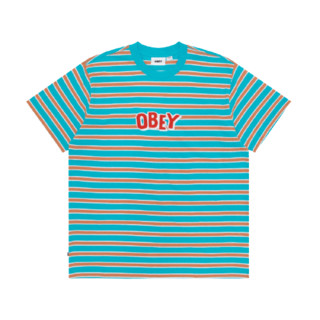 OBEY 男士条纹短袖T恤 1080290G 橙蓝条纹 M