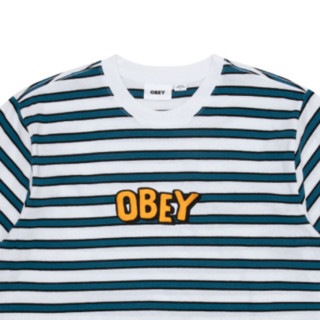 OBEY 男士条纹短袖T恤 1080290G 黑白条纹 M