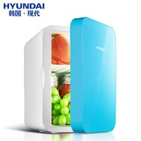 HYUNDAI 韩国现代（HYUNDAI）6L小冰箱迷你宿舍小型家用车载冰箱车家两用制冷暖器
