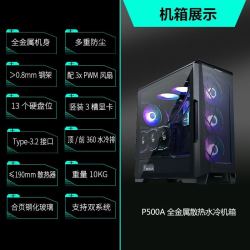 PHANTEKS 追风者(PHANTEKS) P500A 黑 强化散热合页侧透水冷电脑机箱(双重防尘/支持360水冷/配Type-C3.2/配3x140风扇)