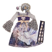 CEL洋装设计 Lolita洛丽塔 睡美人 女士JSK无袖连衣裙 深紫色 L