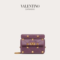 VALENTINO GARAVANI/华伦天奴 Roman Stud 中号纳帕羊皮革大钉包 紫色