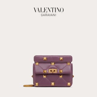 VALENTINO GARAVANI/华伦天奴 Roman Stud 中号纳帕羊皮革大钉包 紫色