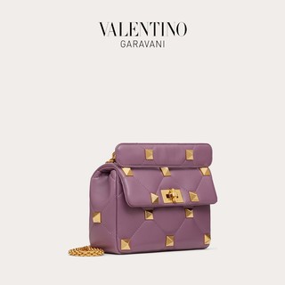 VALENTINO GARAVANI/华伦天奴 Roman Stud 中号纳帕羊皮革大钉包 紫色