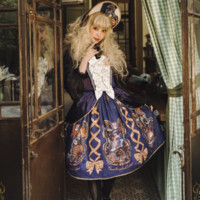 CEL洋装设计 Lolita洛丽塔 古典 天鹅梦 女士JSK无袖连衣裙 黑色 S
