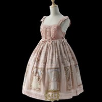 CEL洋装设计 Lolita洛丽塔 古董娃娃相册 女士JSK无袖连衣裙 粉红色 M