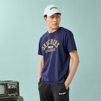 SKECHERS 斯凯奇2021年春季新品男式针织短袖舒适T恤衫男