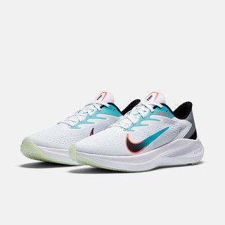 NIKE 耐克 Zoom Winflo 7 男子跑鞋 CJ0291-100 灰白/青绿 42