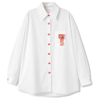 PEACEBIRD WOMEN 太平鸟女装 米妮联名系列 女士长袖衬衫 AYCAB2A0201 白色 S