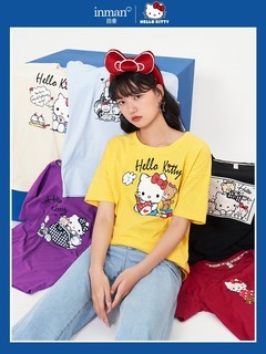 INMAN/茵曼 Hello Kitty联名款 女士短袖印花T恤 181_TM2310a