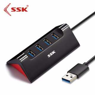 SSK飚王 835一拖四口usb3.0分线器台式笔记本电脑集线器多接口hub扩展外接usp转换头带 【USB3.0款】400Mb/s高速传输/带供电口 0.25m