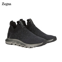 Ermenegildo Zegna 杰尼亚（Zegna） 2021春夏款 TECHMERINO™系列 男士羊毛混纺运动鞋黑色 LHLLA-A4923X-NDG-6