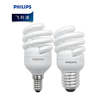 PHILIPS 飞利浦（PHILIPS）照明企业客户 标准螺旋型节能灯 8W E14螺口 WW 黄光 优惠装20只