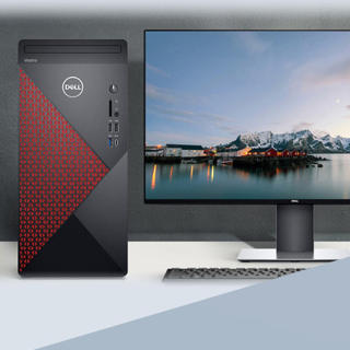 DELL 戴尔 Vostro 5880 台式机 黑色(酷睿i5-10400F、GT730、8GB、256GB SSD+1TB HDD)