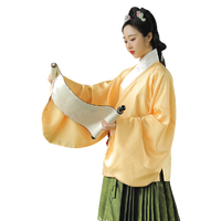 踏云馆 明制汉服 女士交领袄 鹅黄 S