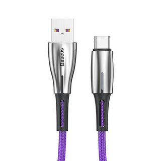 BASEUS 倍思 Type-c数据线 带灯线 2米 紫