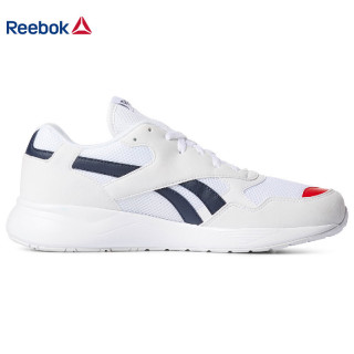 锐步Reebok 男子复古休闲鞋 DASHONIC 时尚款网面低帮运动鞋 白色/学生军蓝色/原始红 44.5