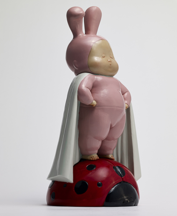 xq稀奇瞿广慈像个孩子似的37x19x175cm雕塑玻璃钢着色手绘2018年