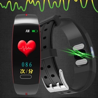 OLOEY P3S 智能手环 古典黑 硅胶表带+黑红表带（血压、ECG）