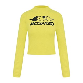 MO&Co. 摩安珂 AALTO系列 女士长袖针织衫 MBO1SWT023 芥末黄色 L